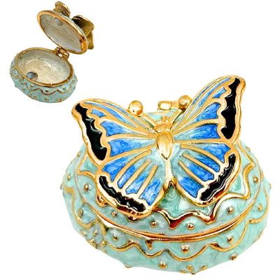Exclusive Jewelry Box Trinket Box - Butterfly with Crystals - B0782-00BL