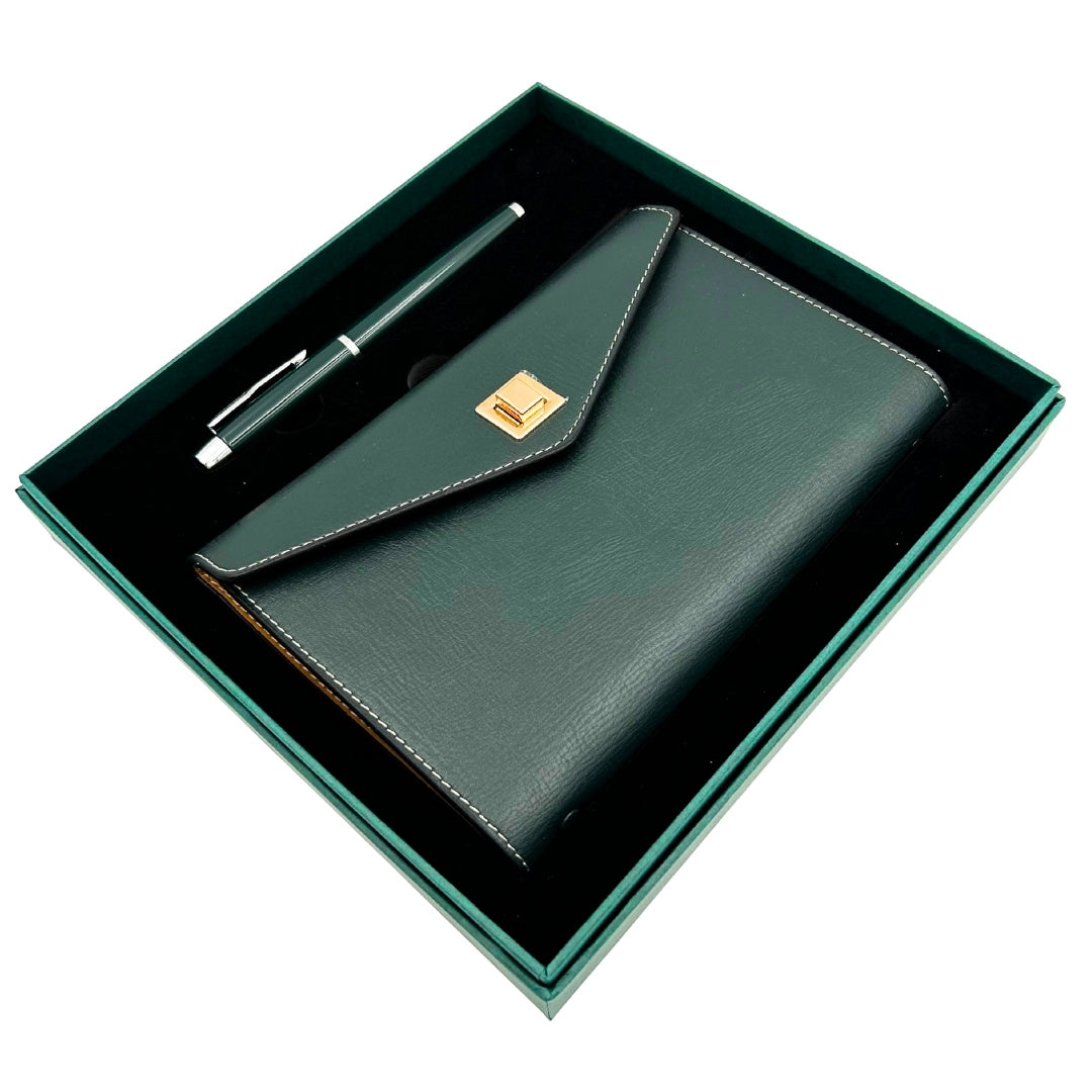Elegant Gift Set - Leather Notebook with Pen in Gift Box – Premium – EE8