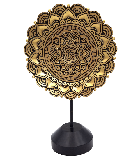 Oval Mandala Figurine - Buddhist decoration - 35cm - 44032FJH