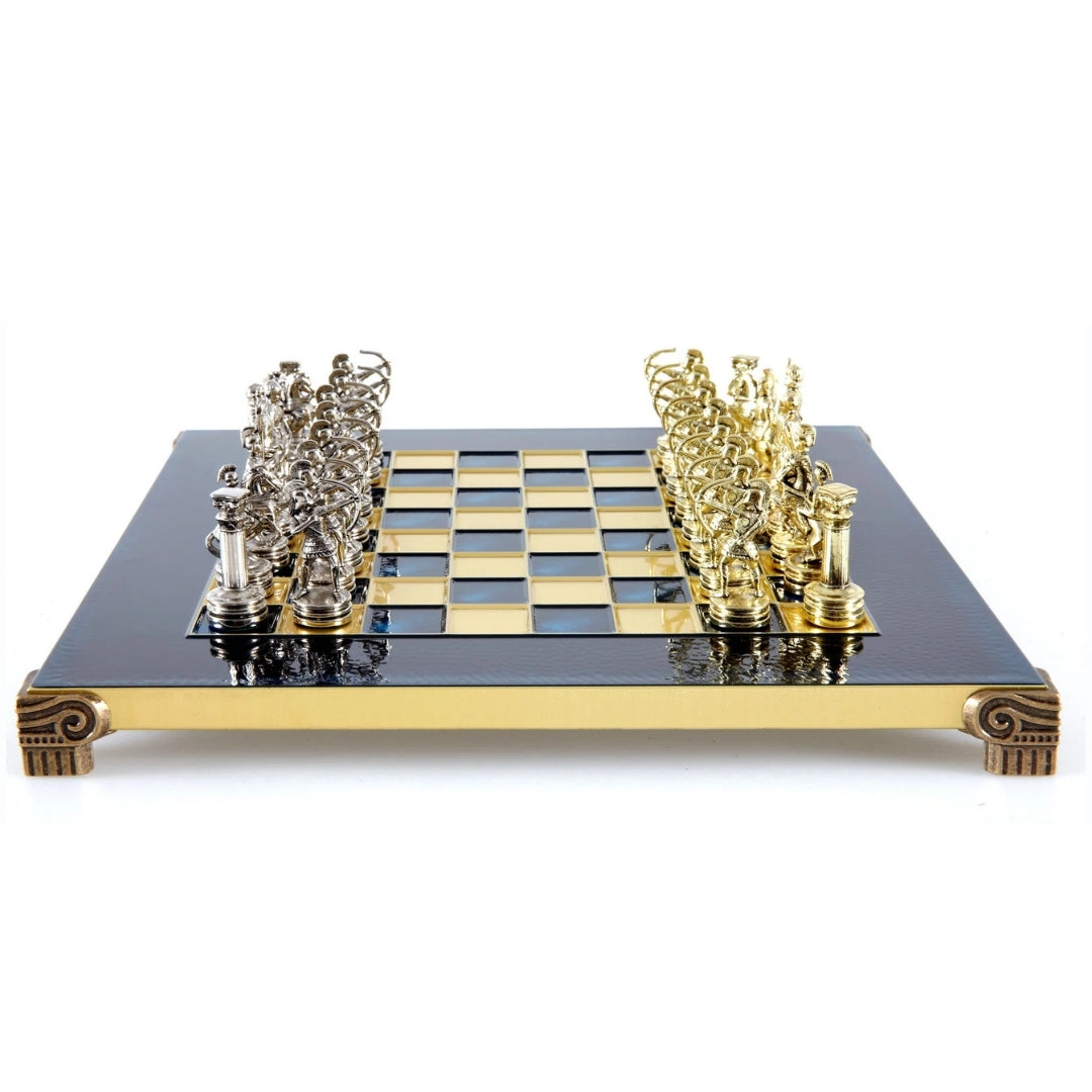 Exclusive Archers Metal Chess Set - Chessboard 28x28cm - Luxury Gift – S15BLU