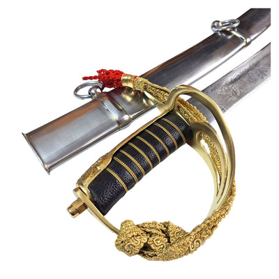 Replica of the 1917 “Radziwiłłówka” Cavalry Sabre with the Inscription “Honor and Homeland” – Personalized Engraving, Elegant Gift, Unhardened Steel, 91 cm Long