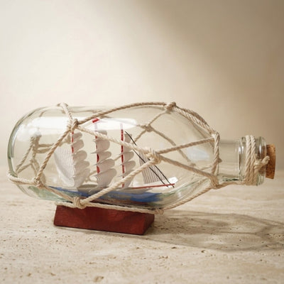 Rafandynka - Ship in a Bottle on a Wooden Base – S2036B