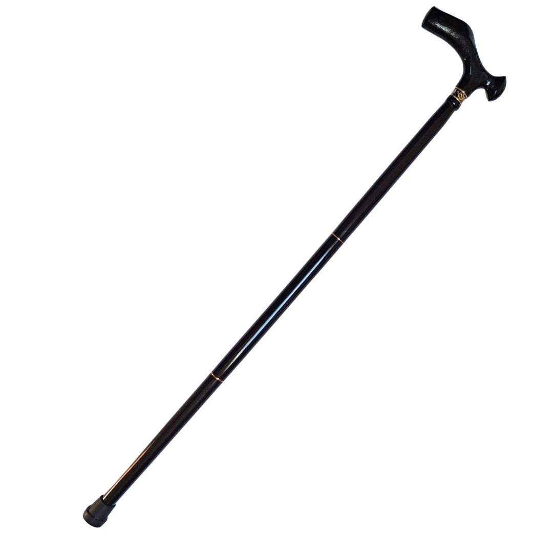 Elegant Folding Walking Cane with Metal Handle