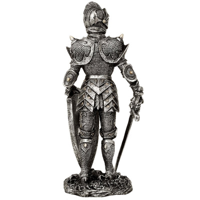 Decorative Figurine: Knight in Silver Armor Height 30 cm - MC-23053