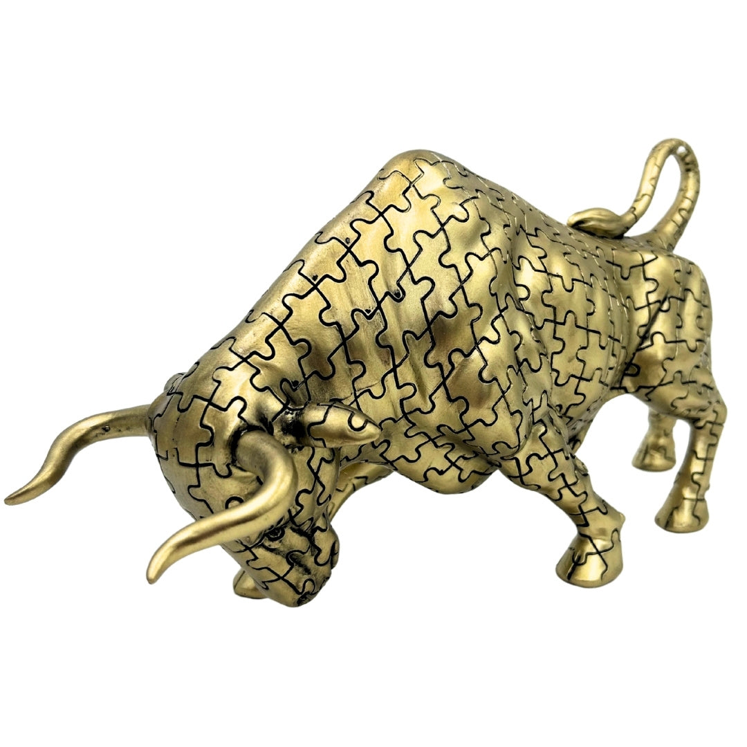 Bull - Gold Decorative Figurine - Symbol of Strength and Wealth - 43111Y1
