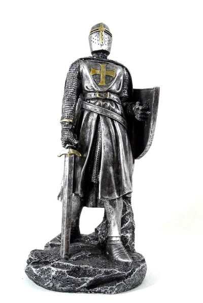 30 cm Crusader Knight Figurine with Engraving