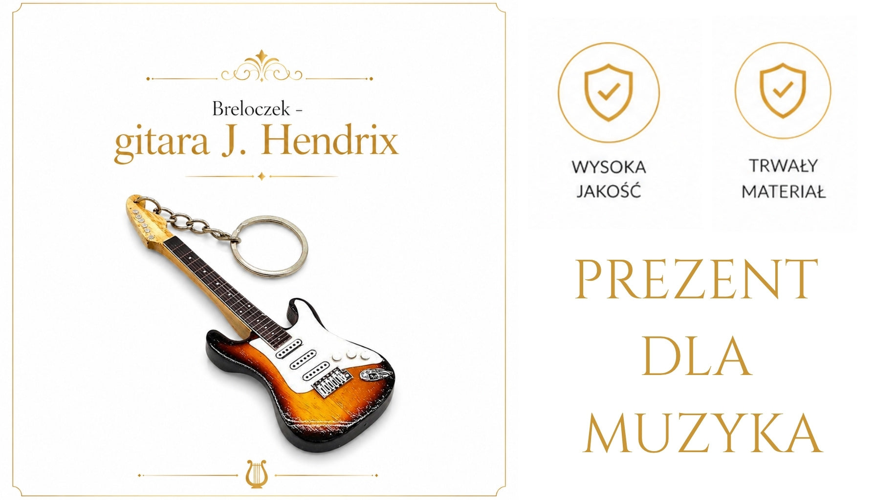 Keyring - J. Hendrix guitar - mahogany - EGK-0320