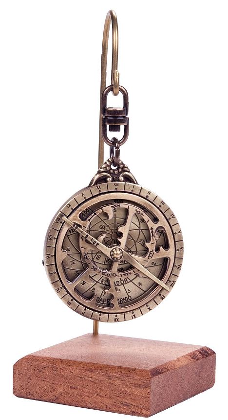 Astrolabe - miniature H81 on a wooden base