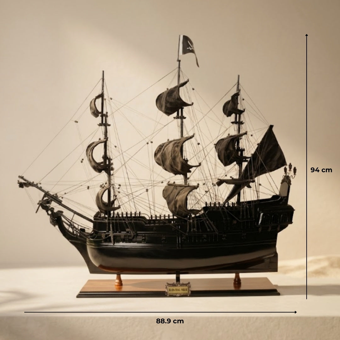 Black Pearl pirate ship model - Length 89cm - BP80R
