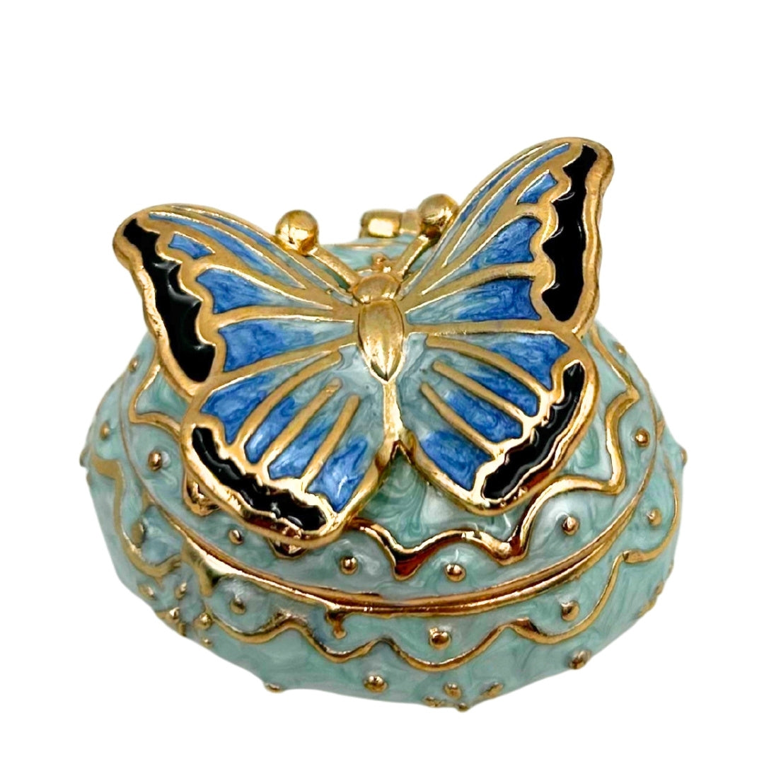 Exclusive Jewelry Box Trinket Box - Butterfly with Crystals - B0782-00BL