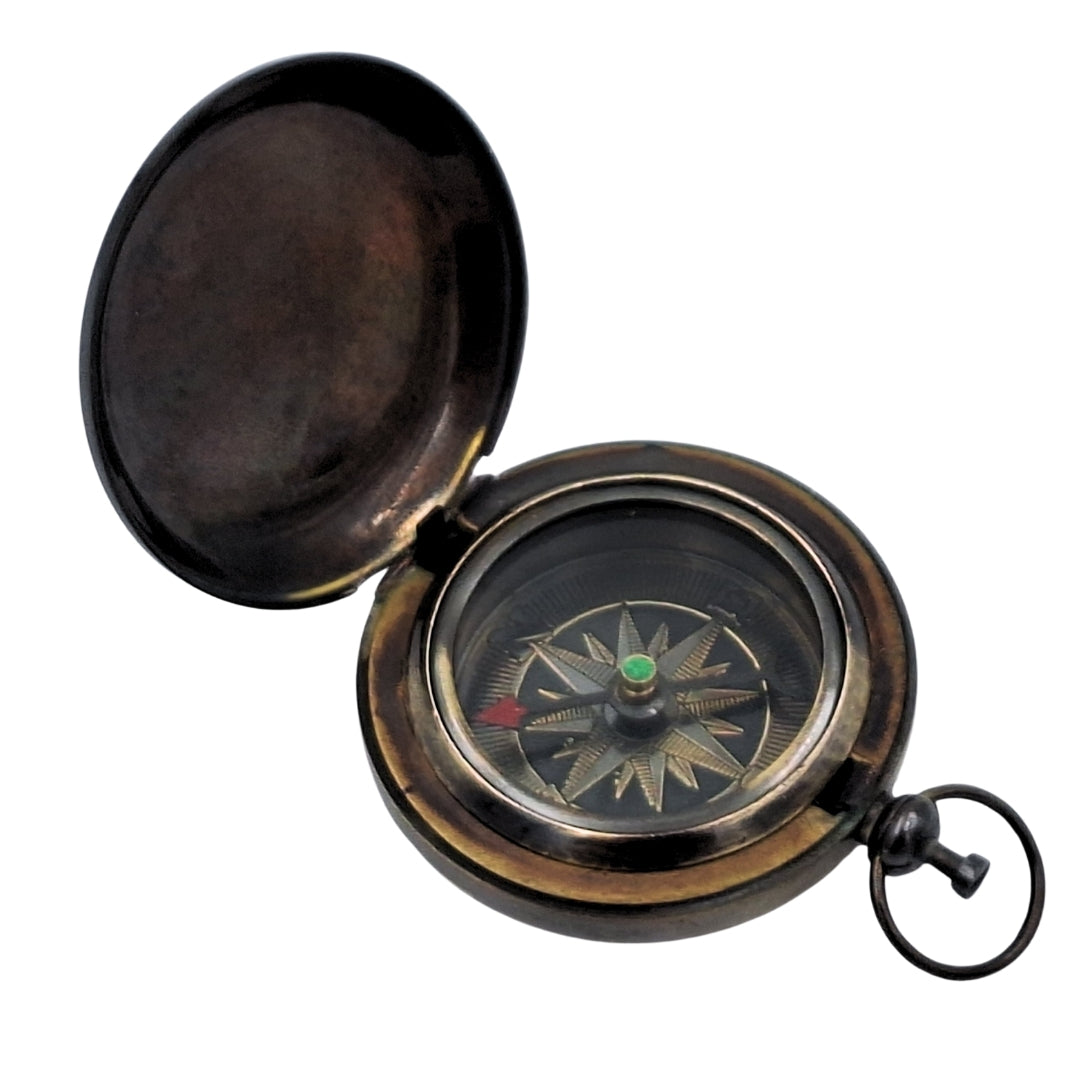 Retro Tourist Compass – Brass – Antique Finish - NC2884