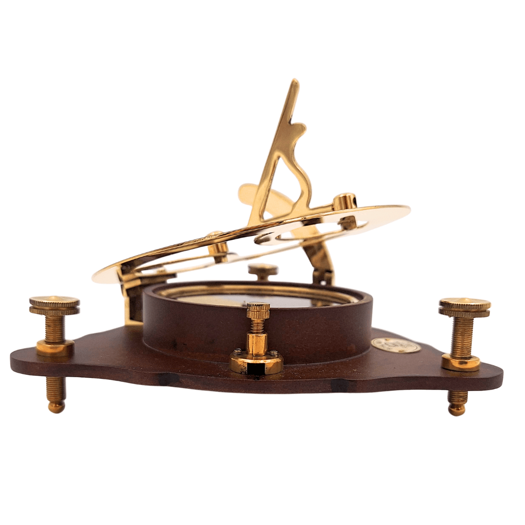 Sundial with Compass on a Wooden Base C064