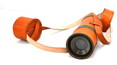 Retro Brass Leather Spyglass with Strap - Replica - NC1596