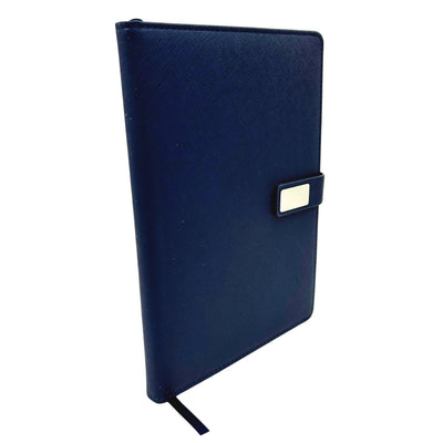 Elegant Gift Set Navy Blue Leather A5 Notebook with Pen in a Gift Box - EE13