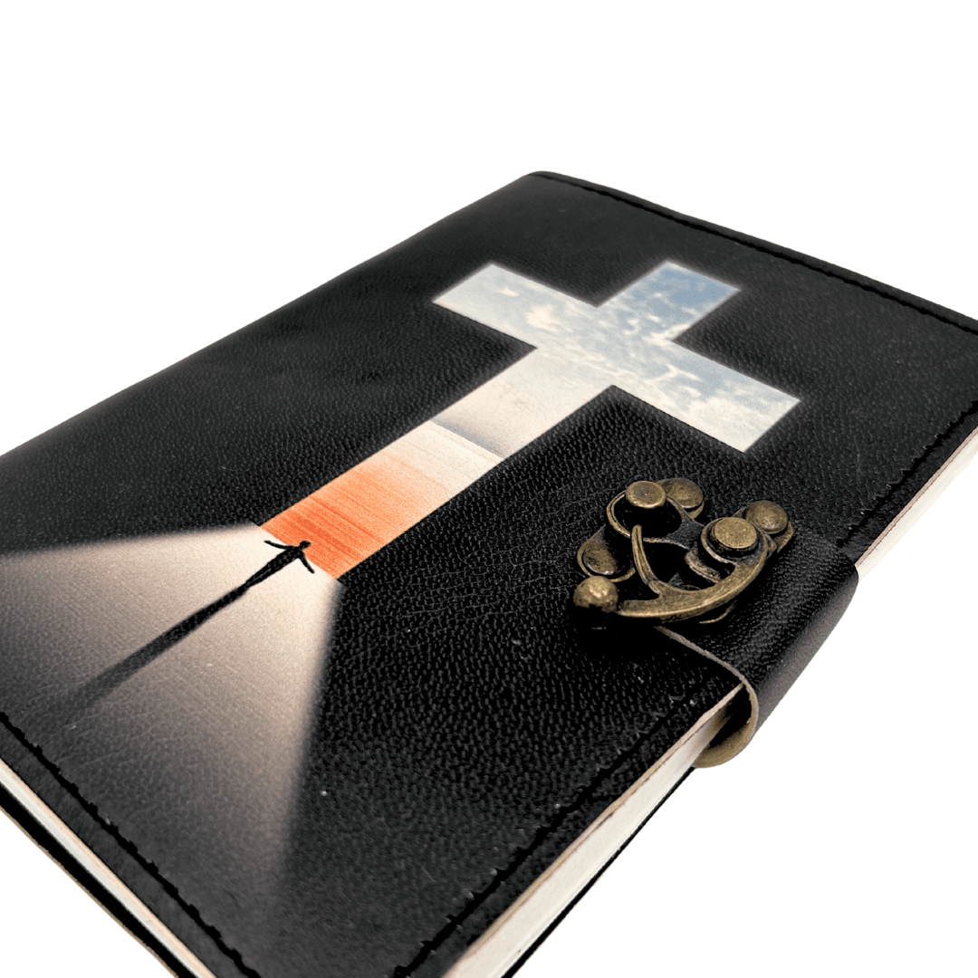 Leather Notebook Religious Cross - 200 pages - AH15