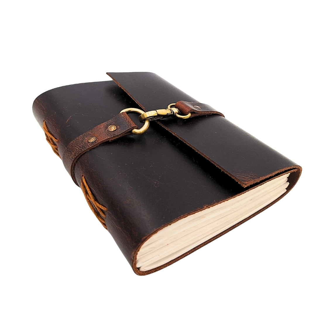 Elegant Retro Leather Notebook 200 Pages Vintage - AH06