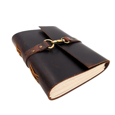 Elegant Retro Leather Notebook 200 Pages Vintage - AH06