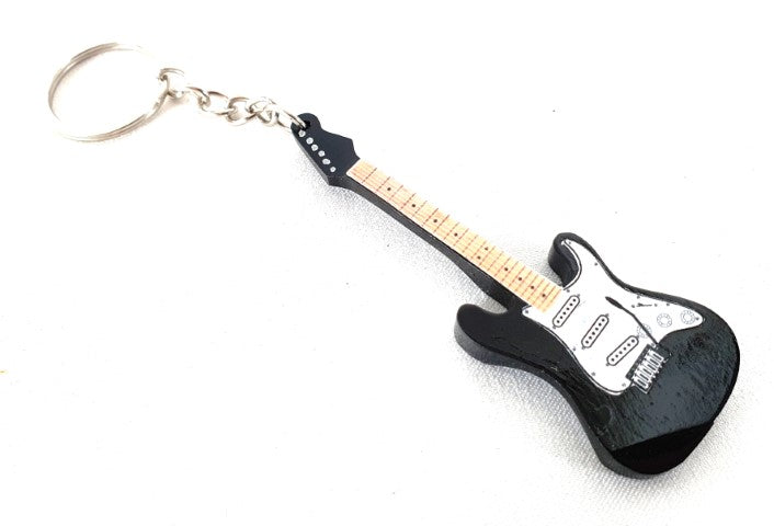 Keychain - black electric guitar - SGK-0031