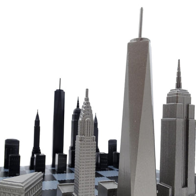 Designer Skyline New York Chess Set in Stainless Steel – NY
