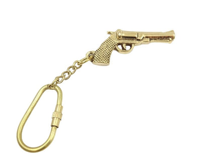 Brass Revolver Keychain in an Elegant Box - Gadget for a Western Fan – KRT19A