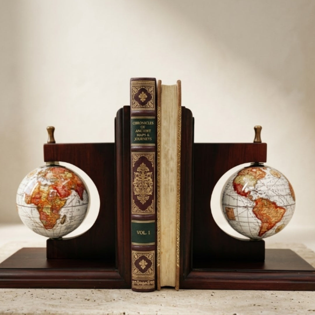 Bookend Book Supports Globes - Gift for a Traveler - NC2677C