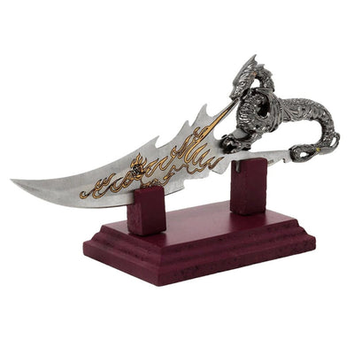Decorative dagger dragon on stand 19 cm - fantasy - stainless steel – SW-185