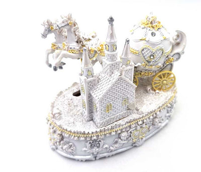 Wedding Carriage Music Box, Decoration, Gift for Newlyweds – 14279