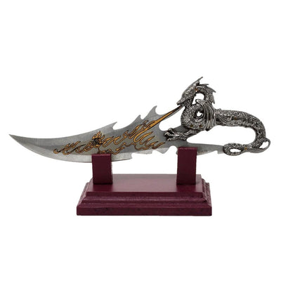 Decorative dagger dragon on stand 19 cm - fantasy - stainless steel – SW-185