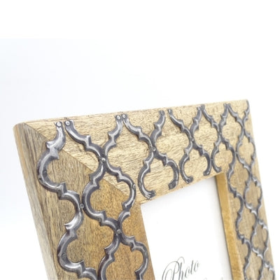 Wooden Photo Frame - Moroccan Clover - A-1133 - Photo size 15 x 10 cm