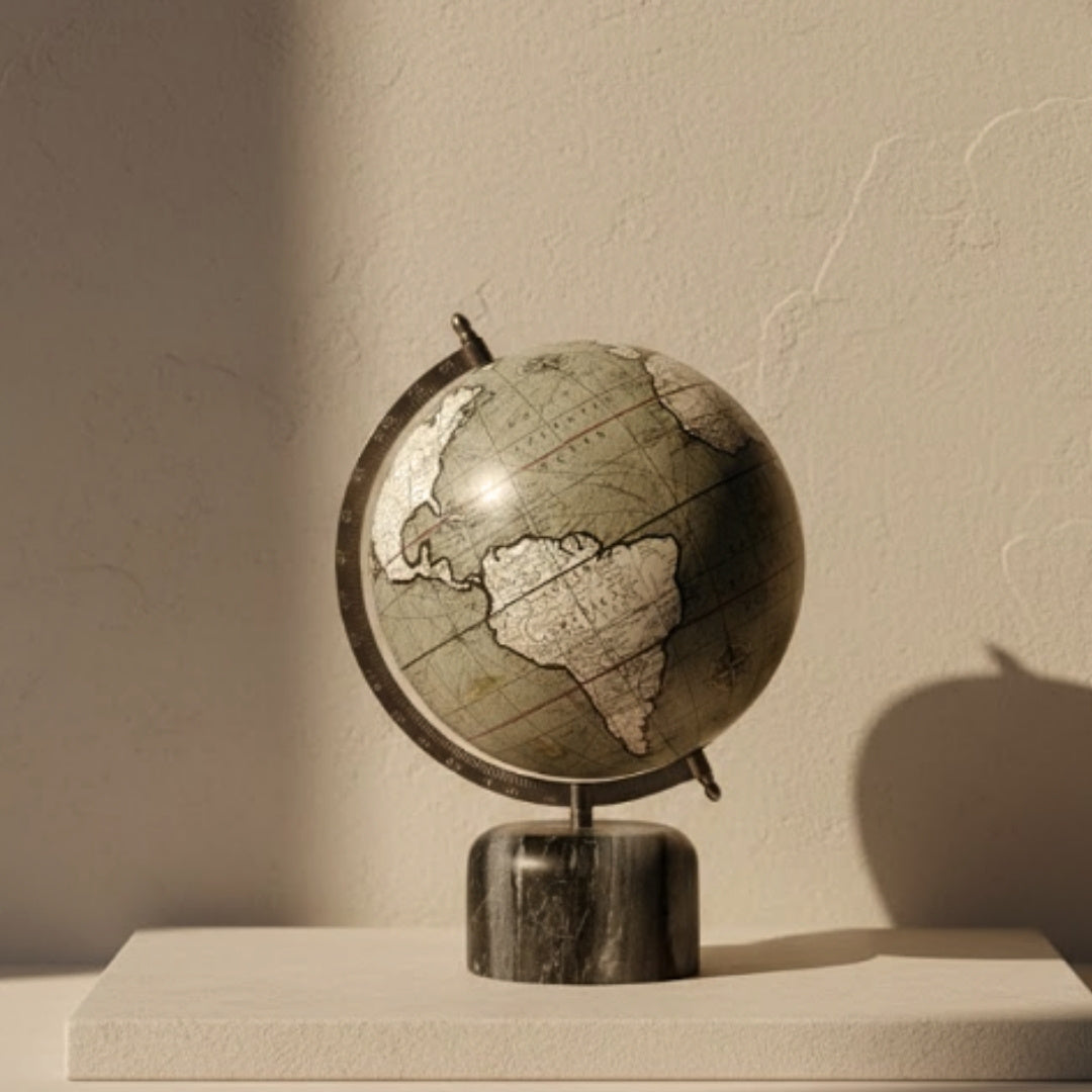 Decorative Globe on a Stone Base 30cm - GLB-68