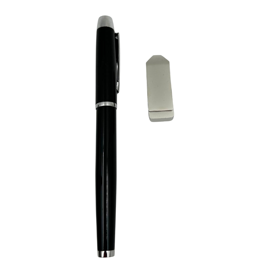 Elegant Premium Gift Set – A5 Notebook with Pen and 16GB Flash Drive in Box – Black and Gold – EE9