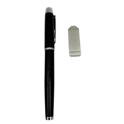 Elegant Premium Gift Set – A5 Notebook with Pen and 16GB Flash Drive in Box – Black and Gold – EE9
