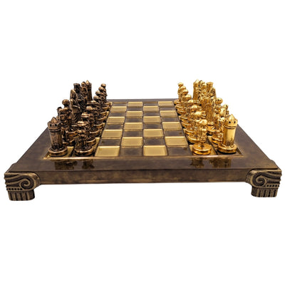 Exclusive Byzantine Metal Chess Set 20x20 cm - S1CBRO