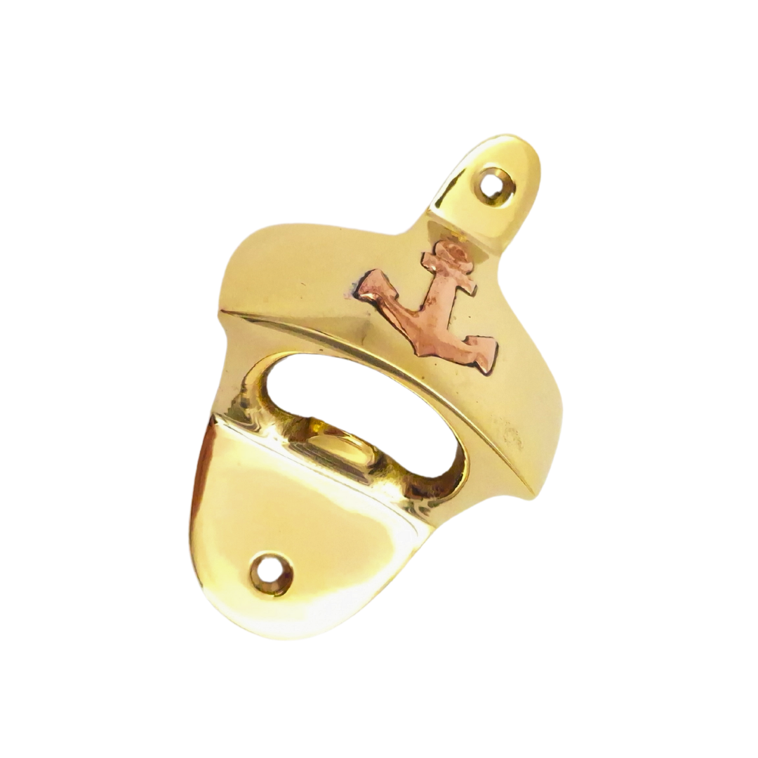 Screw-Mounted Brass Bottle Opener – 70481