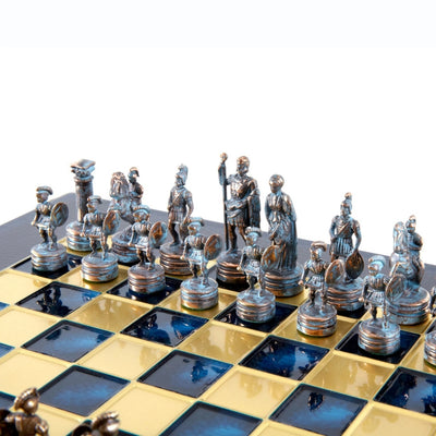 Luxury Brass Chess Set 28 x 28 cm – Exclusive Gift - S3BBLU
