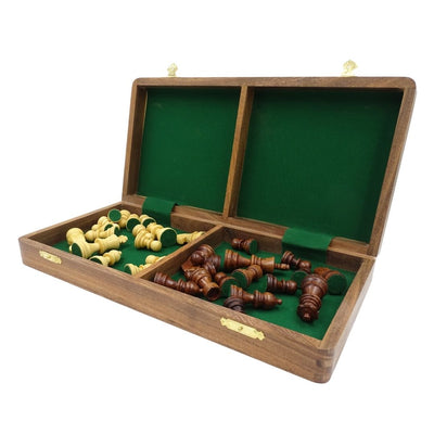 Wooden Chess Set 40×40 cm– minor defect – Folding Chessboard - G114