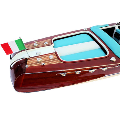 Exclusive Reeva Aquarama Motorboat Model 87cm - Large Wooden Model of a Classic Italian Motorboat – 4P-90