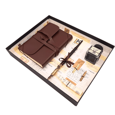 Exclusive Calligraphy Set with Notebook - Pen + 3 Nibs + Inkwell - 5006