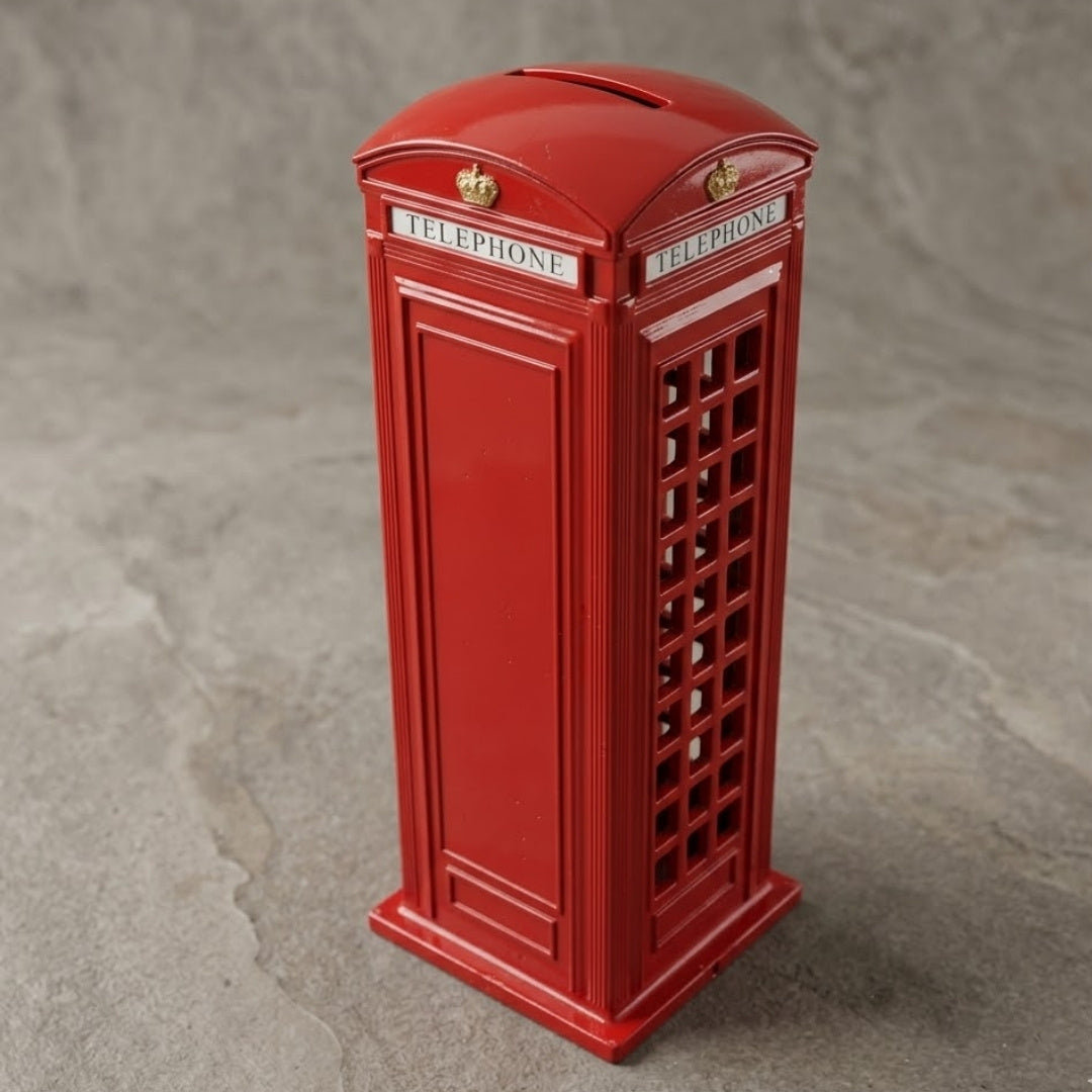 Piggy Bank Decorative Figurine – Telephone Booth - BT