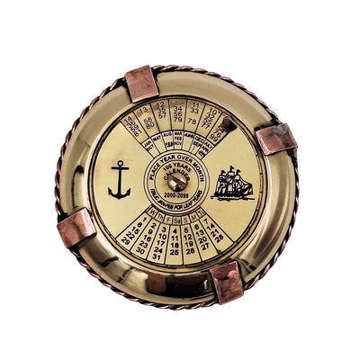 Elegant Nautical Brass Calendar - NI1422