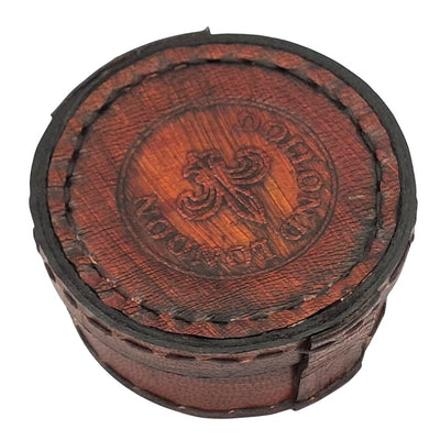 Historical Brass Compass in Leather Case with Engraving Option