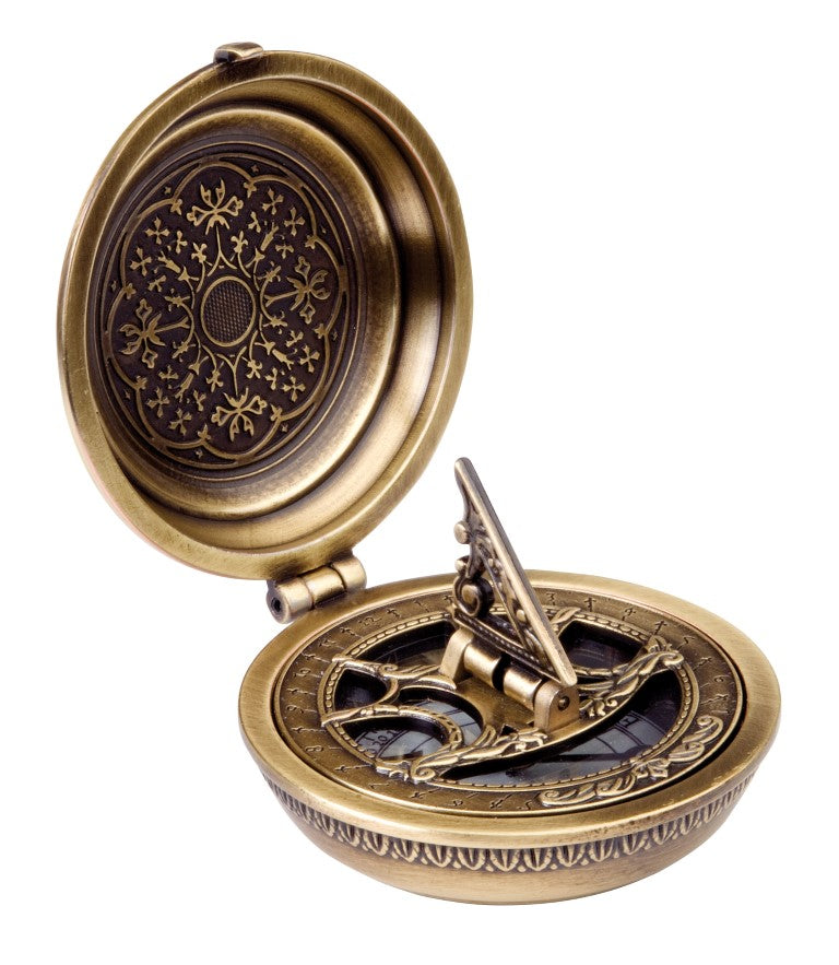 Brass Urania Propitia compass with sundial - premium - H45