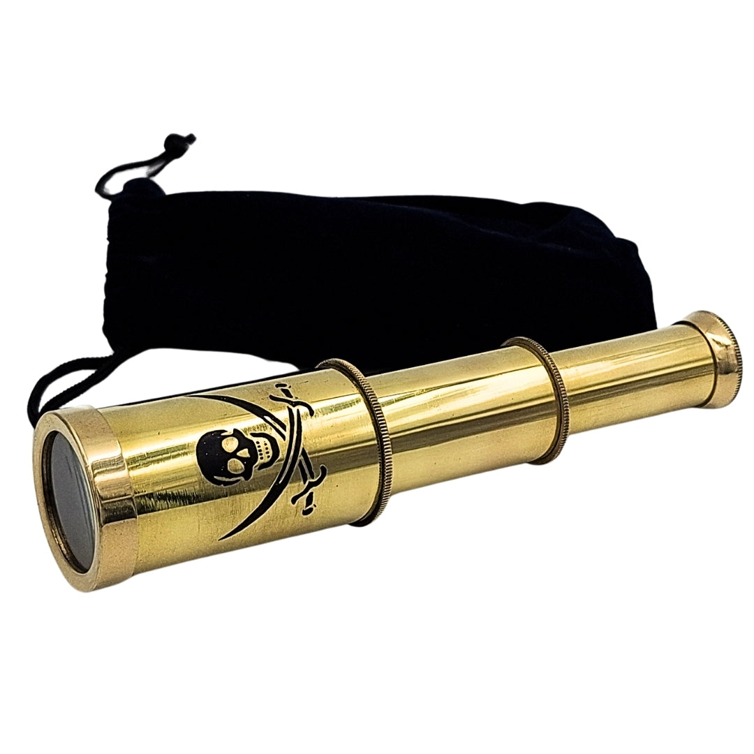 Pirate spyglass – spyglass for a pirate – folding spyglass with emblem
