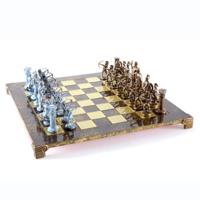 Large Brass Chess Set Archers 44x44cm - Luxury Gift - S10BBRO
