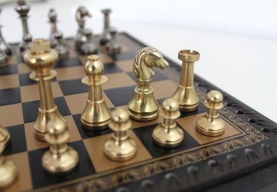Exclusive Brass Italfama Chess Set 28x28 cm – N001