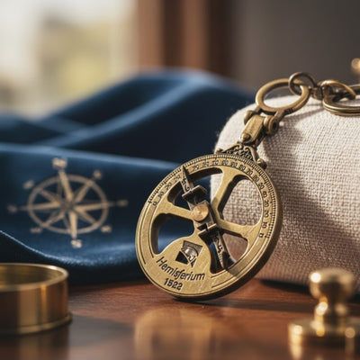 Nautical Astrolabe Keychain - H82