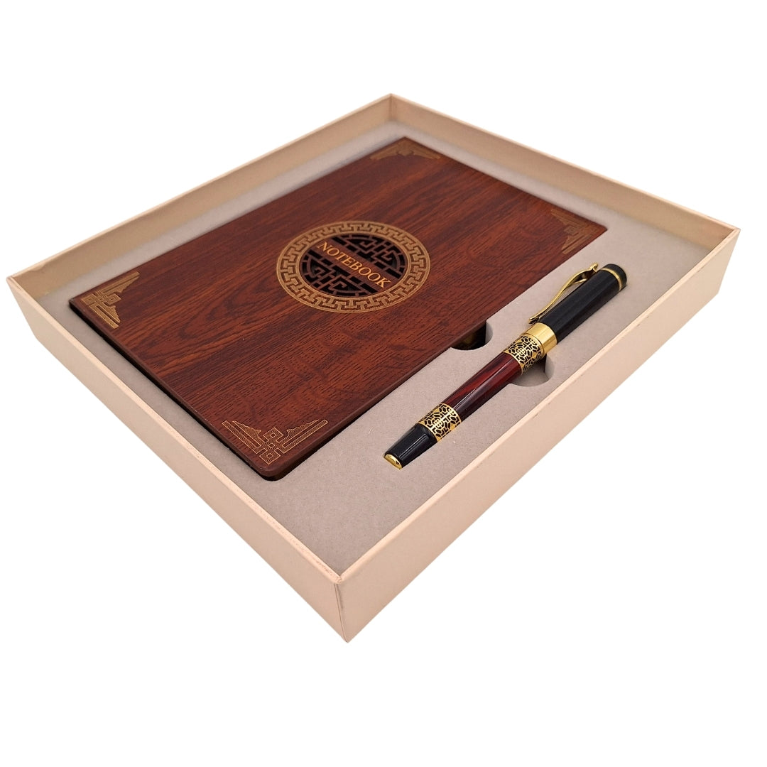Exclusive Premium Gift Set A5 Wooden Notebook + Pen – EE2