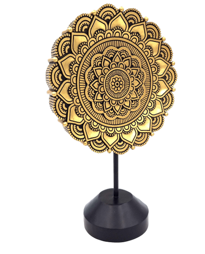 Oval Mandala Figurine - Buddhist decoration - 35cm - 44032FJH