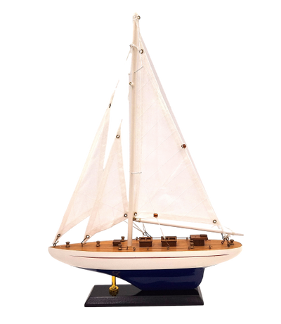 Wooden Yacht Model, Height 42cm – M1