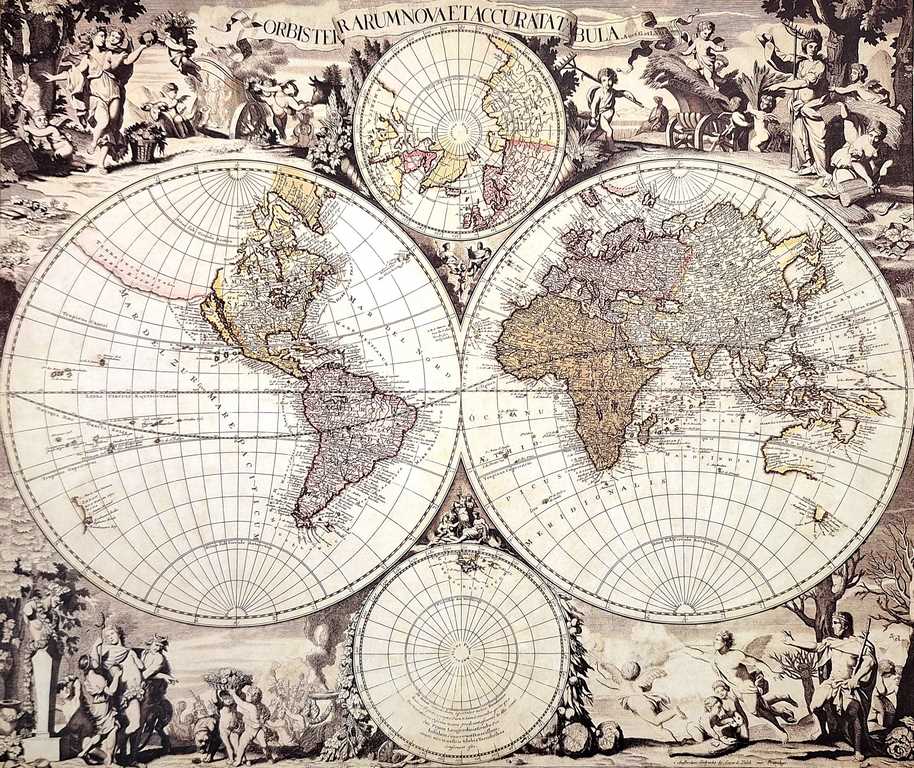 Map of the World 1686 - G. Valck reprint - M1686 – Gift for a Historian